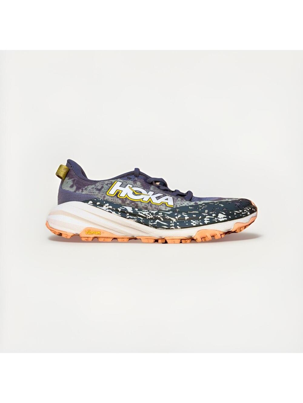 Hoka One One Speedgoat 6 Trail Running Shoes Womens Size 5.5 B Gray Orange